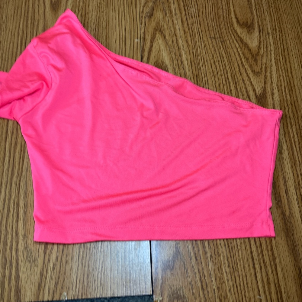 One-Shoulder Pink Top